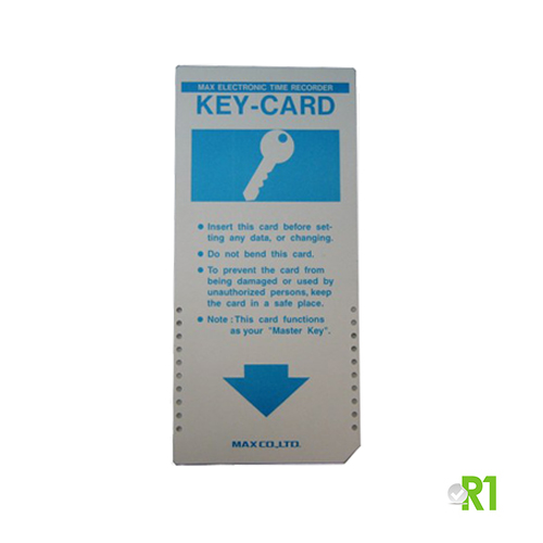 KEYCARD: MAX line electronic time recorders programming