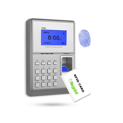 TC550: biometrico, RFID, codice PIN e Relè Sirena.