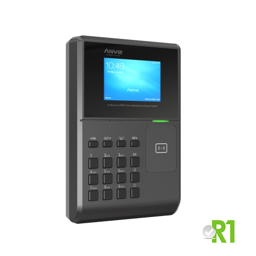 Anviz, OC580: Wiegand out  (SC011, remote relay), temper alarm, door open sensor, exit button. Wiegand in (settable) for access control remote rfid head (mifare), or biometric T5S in Rs485.
