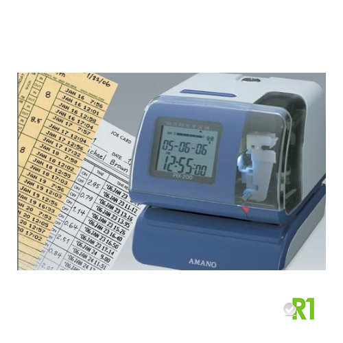 Amano, PIX200: Radiosynchronized time document stamp,