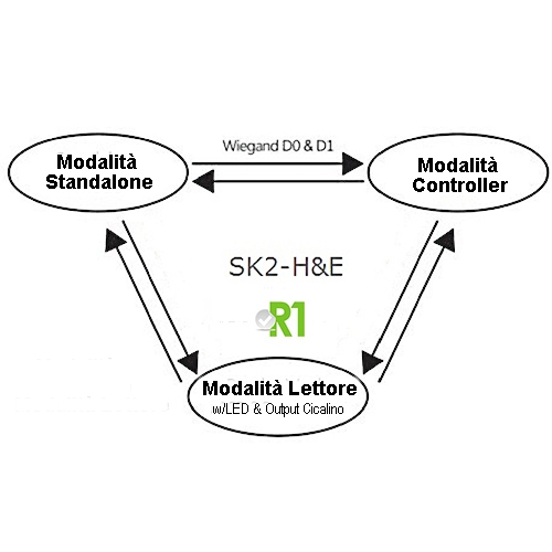Secukey, RSK2-H&E: RFID e codice PIN, IP66.