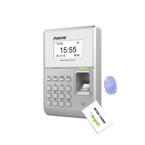 Anviz, TC530: biometrico, RFID e codice PIN.