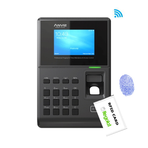 Anviz, TC580: Biometric, RFID, PIN code, wi-fi, PoE and Linux.