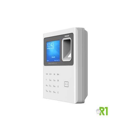 Anviz, W1-B: Biometric, RFID, PIN code, Linux OS. With backup battery
