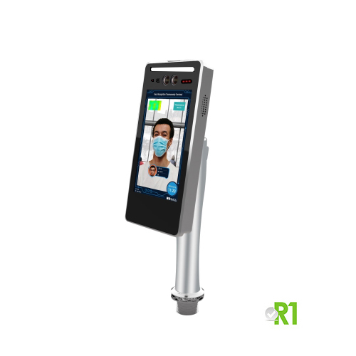 WH5001ICW-S: Thermal scanner + Floor Stand , Body Temperature (front), Mask, Face and Card, Wi-fi.